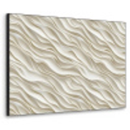 Golven - Wit - Minimalistisch Textielframe zwart klein 947 -3d
