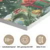 Sneeuwpop - Kerstsneeuw - Groen - Rood PET vilt klein -closeup_NL