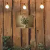 Vaas - Olijftakken - Bladeren - Beige tuinposter los doek klein -sfeer1