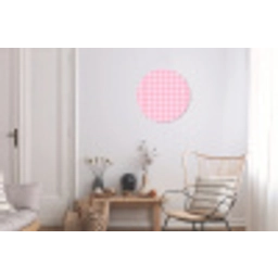 Raster - Patroon - Roze Wandcirkel aluminium klein 190 -woonkamer