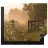 Hek - Natuur - Mist - Veld Inductie beschermer vinyl 3mm middel -3d