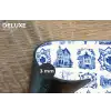 Huizen - Schepen - Blauw Placemat vinyl groot 368 -closeup