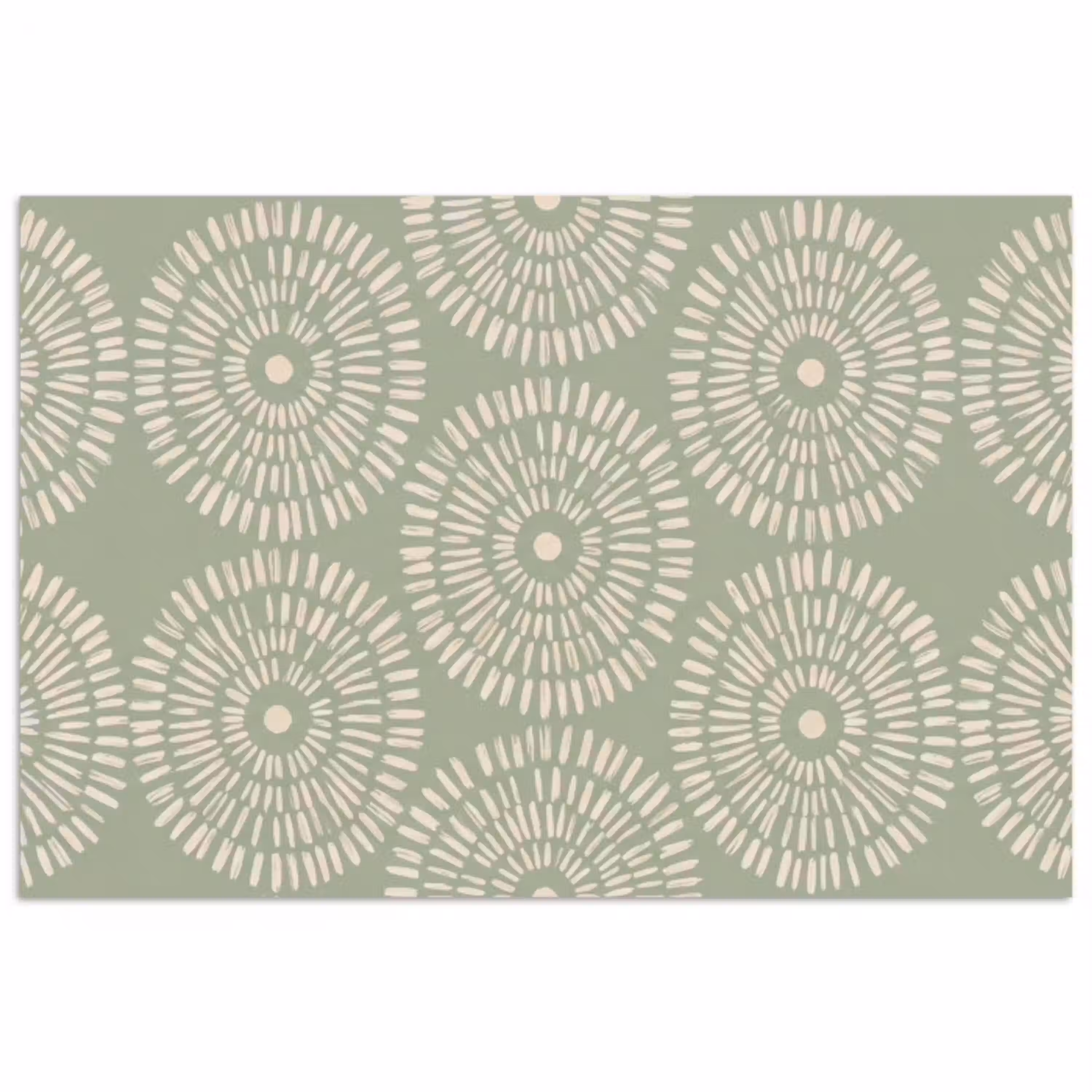 Patroon - Cirkels - Abstract - Modern - Groen poster papier klein -3d