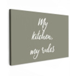 My kitchen, my rules - Spreuken - Quotes canvas 2cm klein -z3d