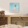 Palmboom - Strandhuis - Roze plexiglas 5mm klein -sfeer4