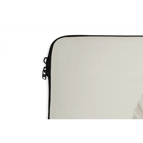 Schelp - Minimalistisch - Wit laptophoes neopreen klein -detail