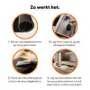 Abstract - Landschap - Golven - Crèmekleur Inductie beschermer vinyl 3mm klein -zzzzzzz-td-werking