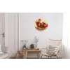 Kerst - Slee - Kerstman Wandcirkel aluminium klein -woonkamer