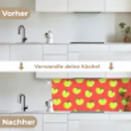 Appels - Modern - Groen keuken achterwand 2 middel 871 -voor-na_DE