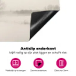 Boom - Mist - Sneeuw - Winter - Minimalistisch Inductie beschermer vinyl 3mm klein -wsfeer4_website