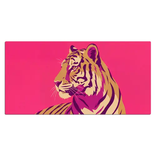 Tijger - Modern - Neon Muismat XXL klein -3d_leeg