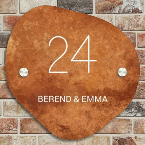 Roest - Klassiek Naambord Organisch middel -sfeer10