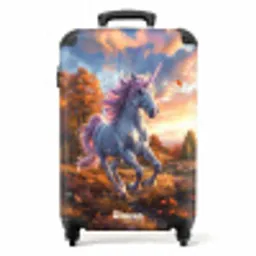 Galopperende Eenhoorn in Herfstwereld NBS - Handbagage koffer - Unisex middel -productfoto_recht