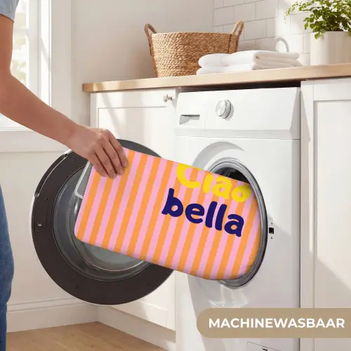 Verticaal - Strepen - Oranje - Ciao bella Badmat klein -USP_WasbaarNL