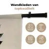 Laurierbladeren - Bloemknoppen - subtiel Wandkleed katoen klein -sfeer2