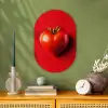 Tomaat - Rood - Hart Wandcirkel Ovaal Forex klein -sfeer2