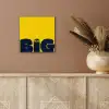 Geel - Think big - Grafisch aluminium wit klein -sfeer4