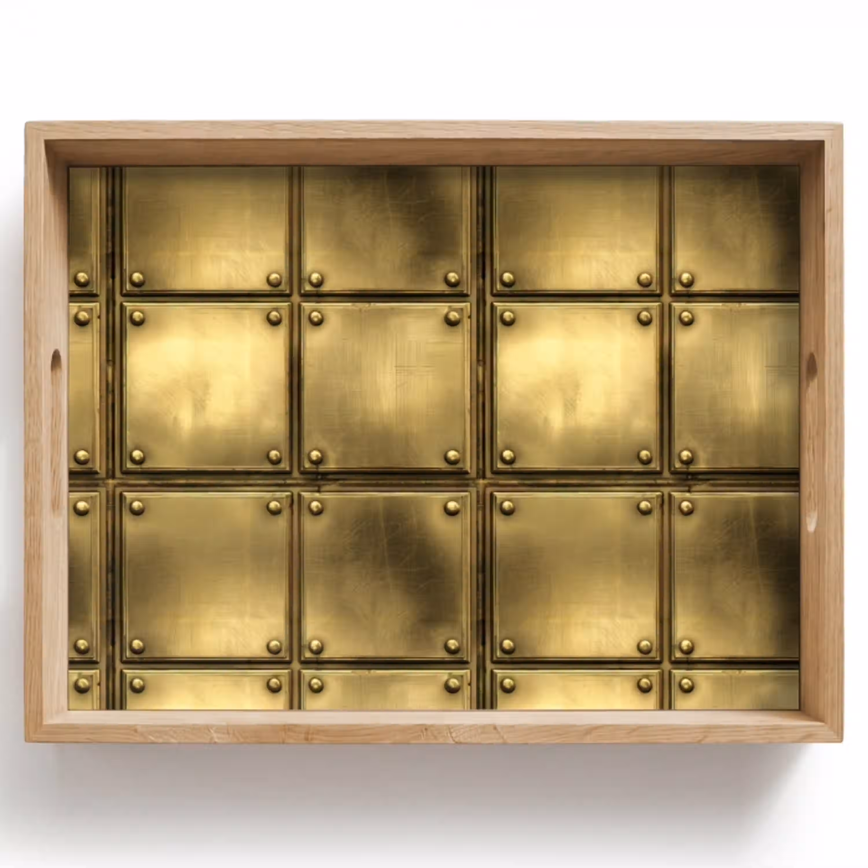 Platen - Industrieel - Stoer - Goud Dienblad Rechthoek middel 911 -z3d_shopping