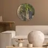 Druiven - Wijngaard - Zonlicht Akoestische PET Vilt - Rond klein -sfeer1