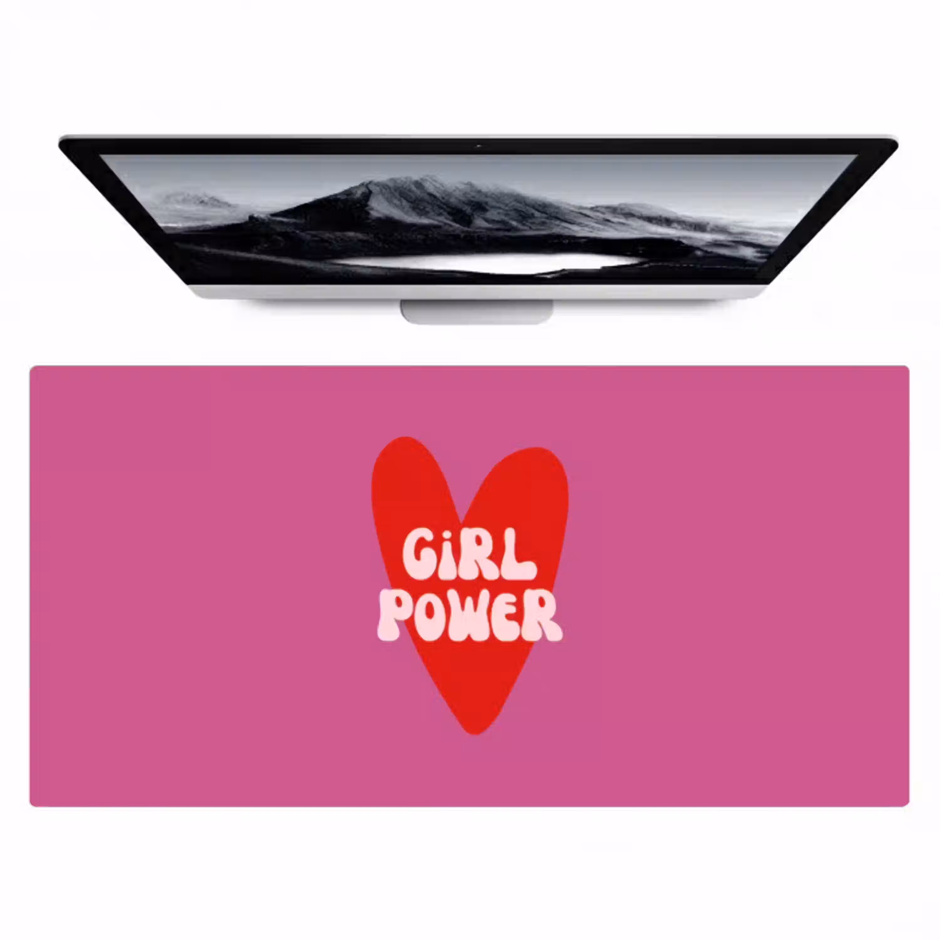 Girl power - Hart - Roze - Rood Muismat XXL klein -zzz3d