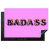 Felroze - Badass - Panterprint - Schaduw Inductie beschermer vinyl 3mm klein -3d