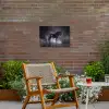Paard - Magisch - Zwart Tuinposter op houten frame 2 cm dik klein -sfeer3
