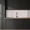 Bloemen - Getekend - Lavendel keuken achterwand 2 middel 871 -sfeer1