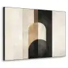 Geometrische - Vormen - Wit Textielframe zwart klein -3d