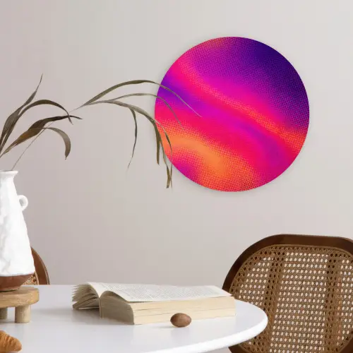 Abstract - Patroon - Kleurverloop Wandcirkel kunststof plaat 5mm dik klein -sfeer4