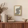 Golvend - Lijnen - Abstract - Silhouet Light Box met kabel (Tafellamp) klein -sfeer2