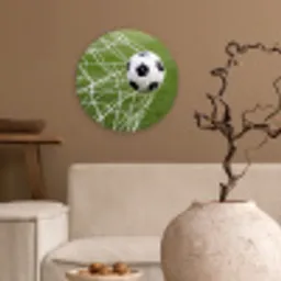 Voetbal - Goal - Net - Sport Wandcirkel kunststof plaat 5mm dik klein -sfeer1