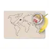 Wereldkaart - Simpel - Vliegtuig Placemat vinyl groot -zzzproduct_Kitchenyeah-website