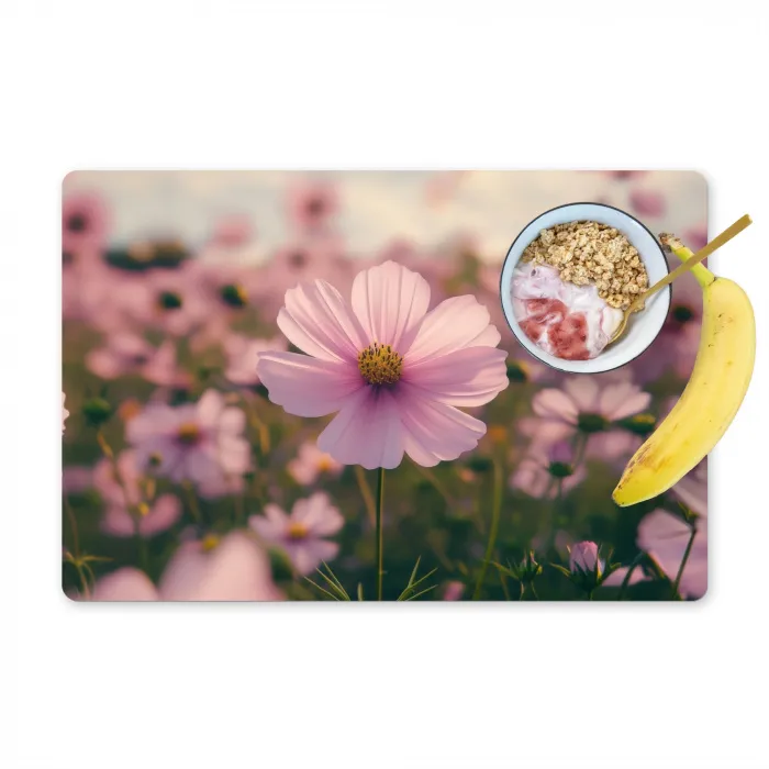 Bloemen - Paars - Wazig Placemat vinyl groot -zzzproduct_Kitchenyeah-website