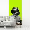 Vrouw - Sterrenhemel - Groen fotobehang vinyl groot -woonkamer