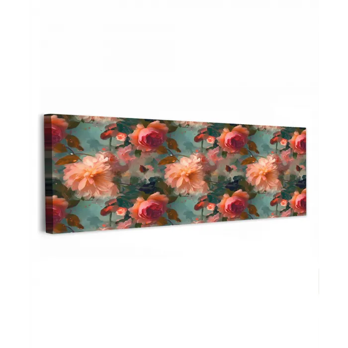 Roze - Patroon - Bloemen canvas 2cm klein 828 -z3d