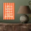 Tekst - Gestreept - Oranje - Zomer aluminium wit klein -sfeer2
