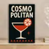 Cocktail - Zwart - Illustratie canvas 2cm klein -sfeer1