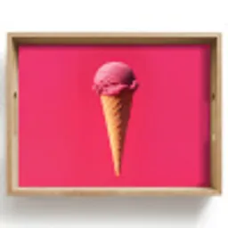 Schepijs - Roze - Hoorntje Dienblad Rechthoek middel -z3d_shopping