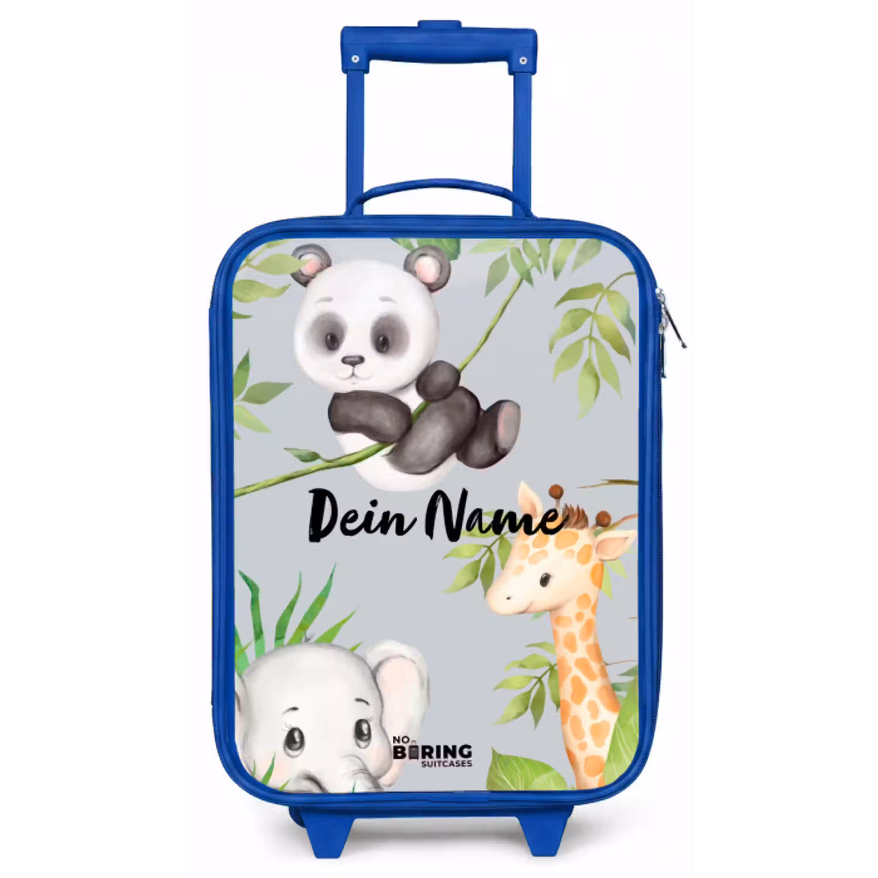 Diertjes in de jungle Kinderkoffer - Blauw klein -zz3dotto