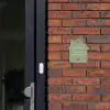 Effen olijfgroen - Sierlijk Naambord Huisje klein -sfeer2