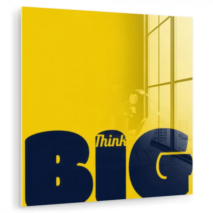 Geel - Think big - Grafisch plexiglas 5mm klein -zzzproduct_nieuw