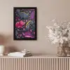 Dinosaurus - Kind - Patronen - Roze - Meisjes fotolijst zwart zonder passe partout klein -sfeer5