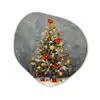 Kerstboom - Cadeaus - Rood - Goud Wandcirkel Organisch Forex 3mm klein -3d