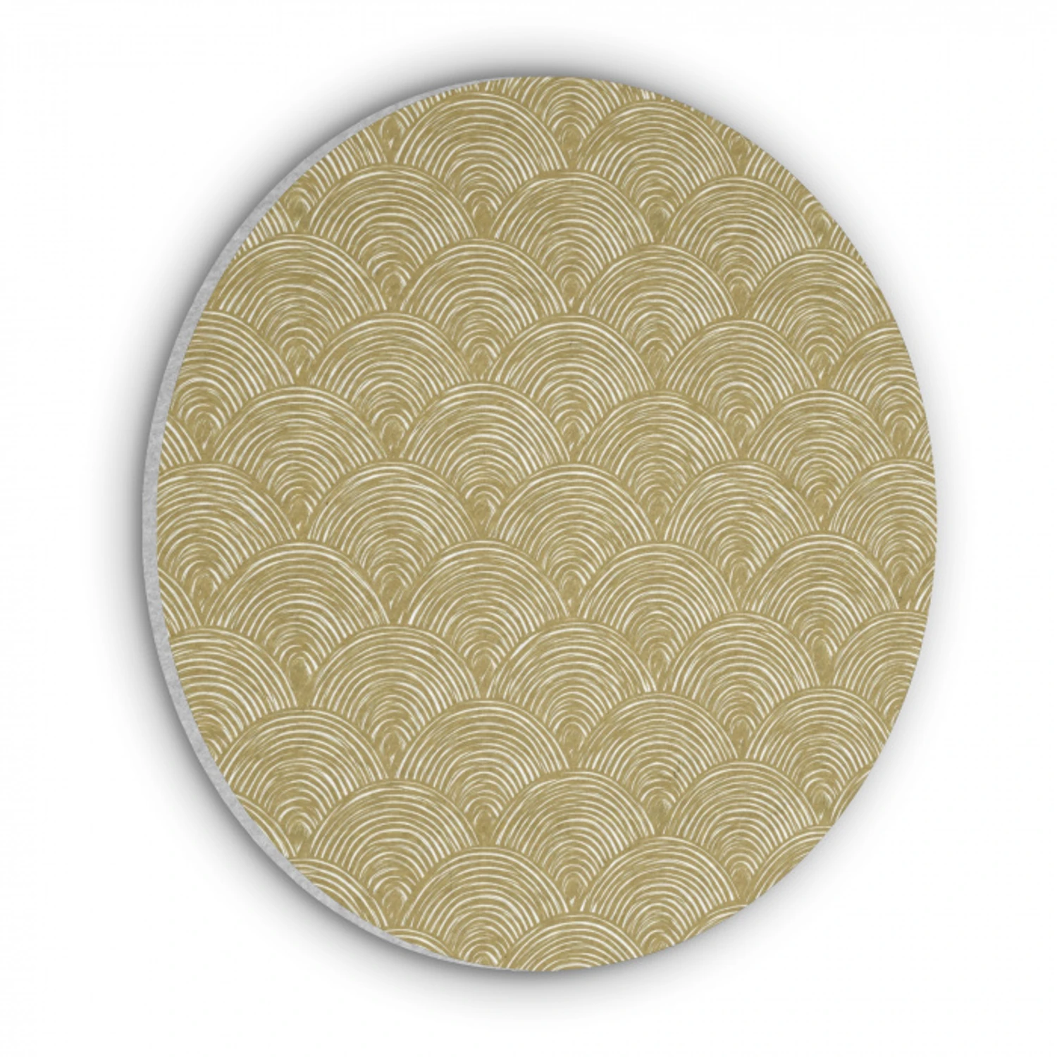 Waaier - Geometrisch - Groen Akoestische PET Vilt - Rond klein 838 -3d