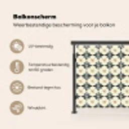Sierlijk - Ornament - Blauw Balkonbeschermer Duitsland klein 596 -specs_NL