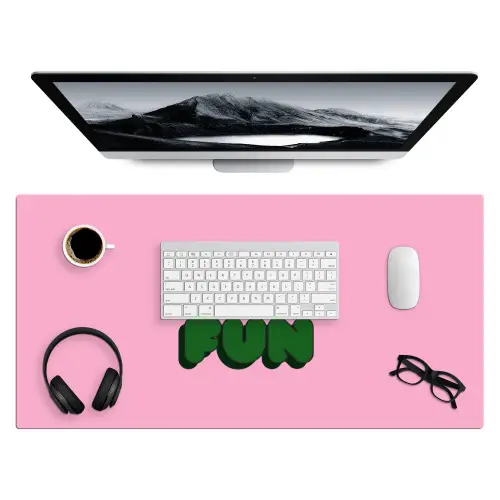 Yes fun - Groen - Roze Muismat XXL klein -3d