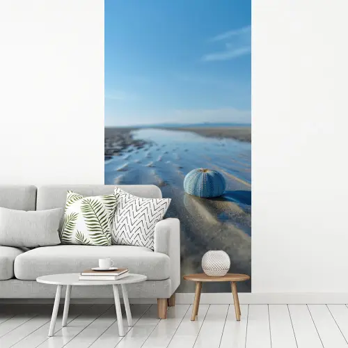 Strand - Schild - Water - Blauw fotobehang vinyl groot -woonkamer