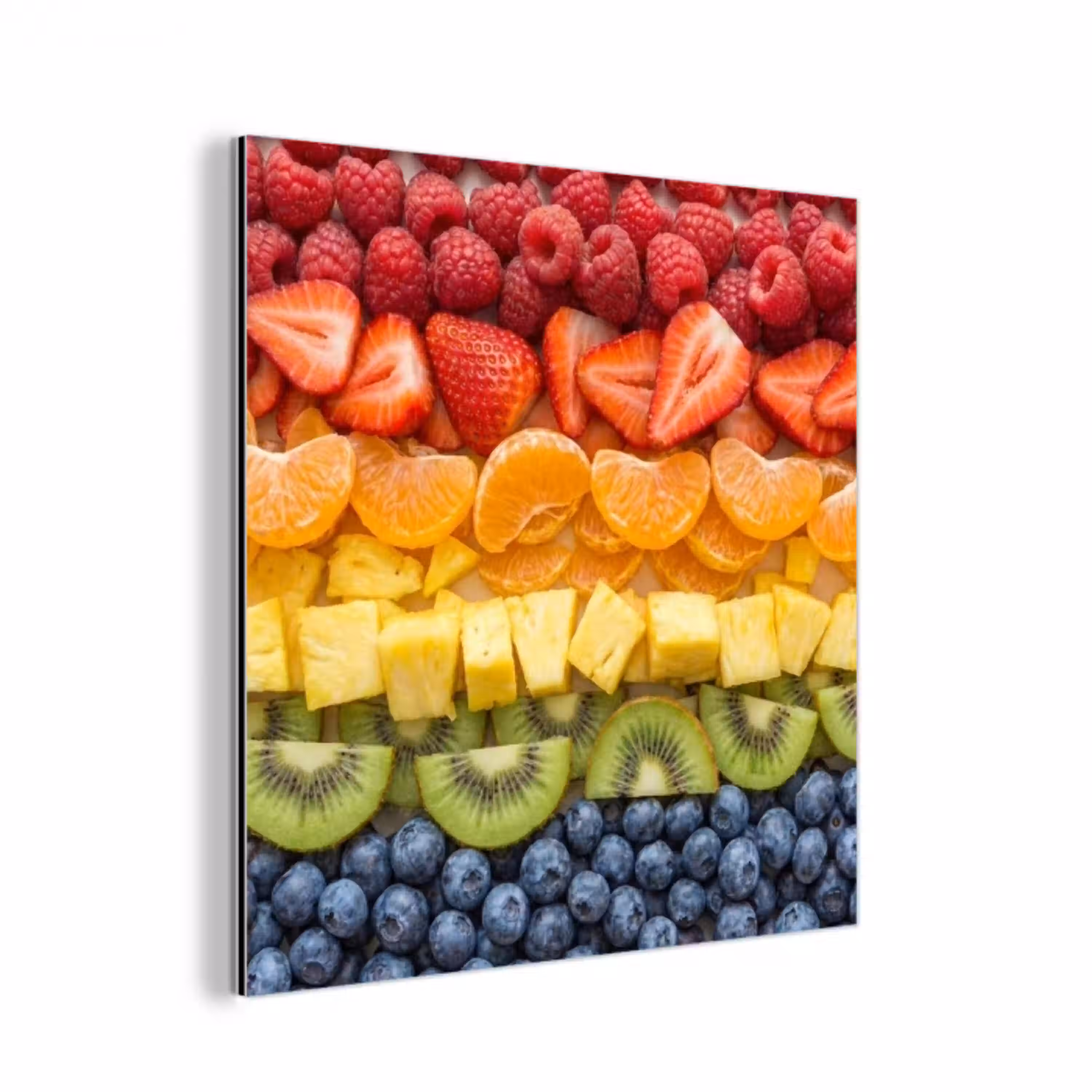 Fruit - Regenboog - Gezond - Kleurrijk aluminium wit klein -3d