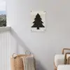 Kerstboom - Zwarte kerstboom - Boom - Japandi tuinposter los doek klein -sfeer8