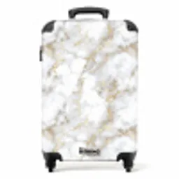 Gouden aders - Marmer - Wit NBS - Handbagage koffer - Volwassenen Unisex middel -productfoto_recht